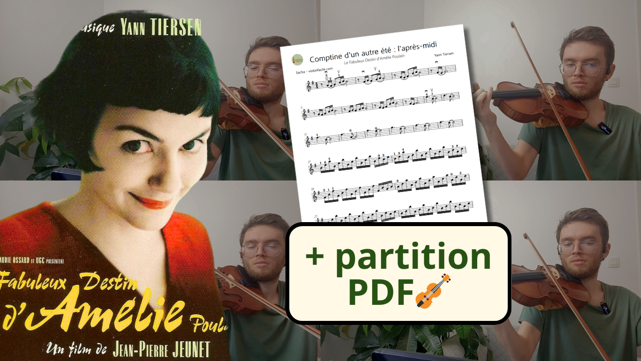 Comptine d'un autre été : la partition arrangée pour violon (gratuite)